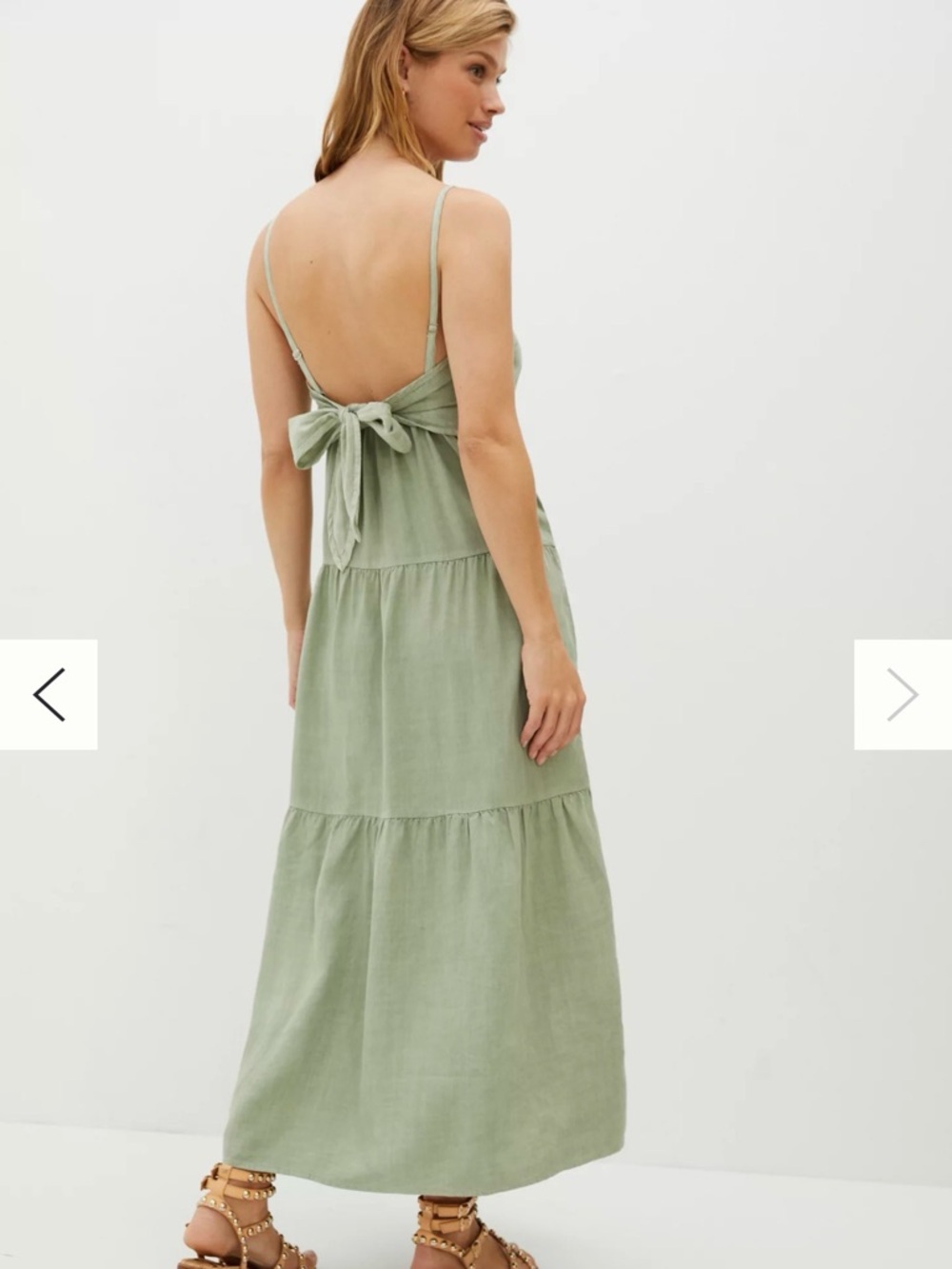 Anthropologie Cloth & Stone Women’s Sage Tencel Sage Maxi Dress Medium Beachy